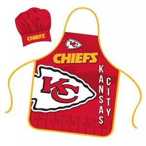 KANSAS CITY CHIEFS CHEF HAT AND APRON - 2 PC SET